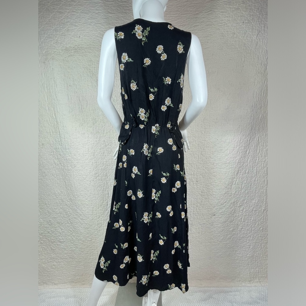 🔥Vintage SL Fashion Floral Sleeveless Midi Dress S/M - Picture 7 of 13